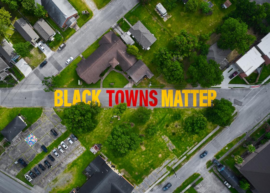 Black Towns Matter mural