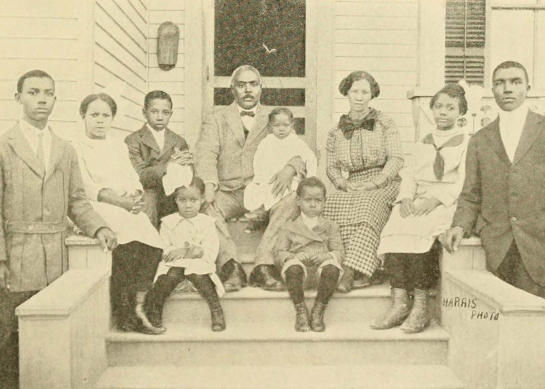 W. H. Monroe and family, 2502 Gray Avenue. Courtesy Woodson Research Center.