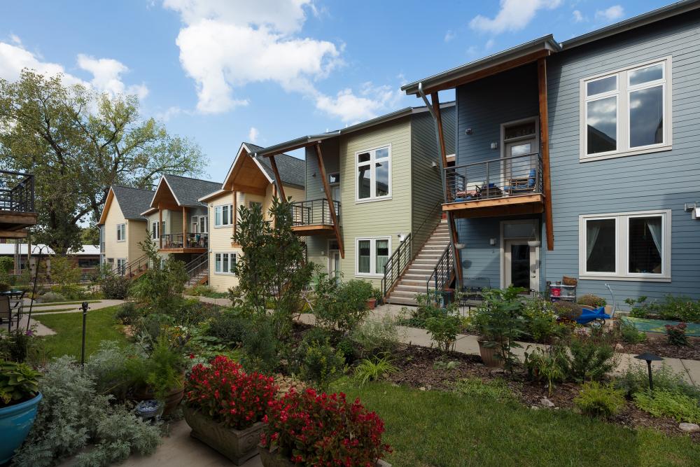 Germantown Commons Cohousing in Nashville, designed by Caddis Collaborative. Photo by Boyd Pearman Photography.