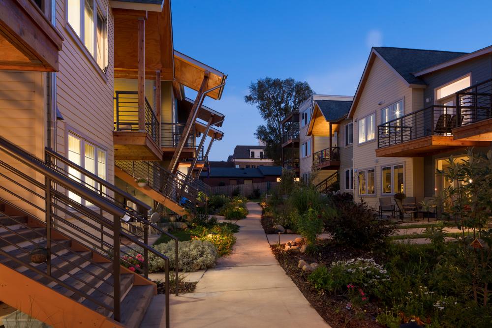Germantown Commons Cohousing in Nashville, designed by Caddis Collaborative. Photo by Boyd Pearman Photography.