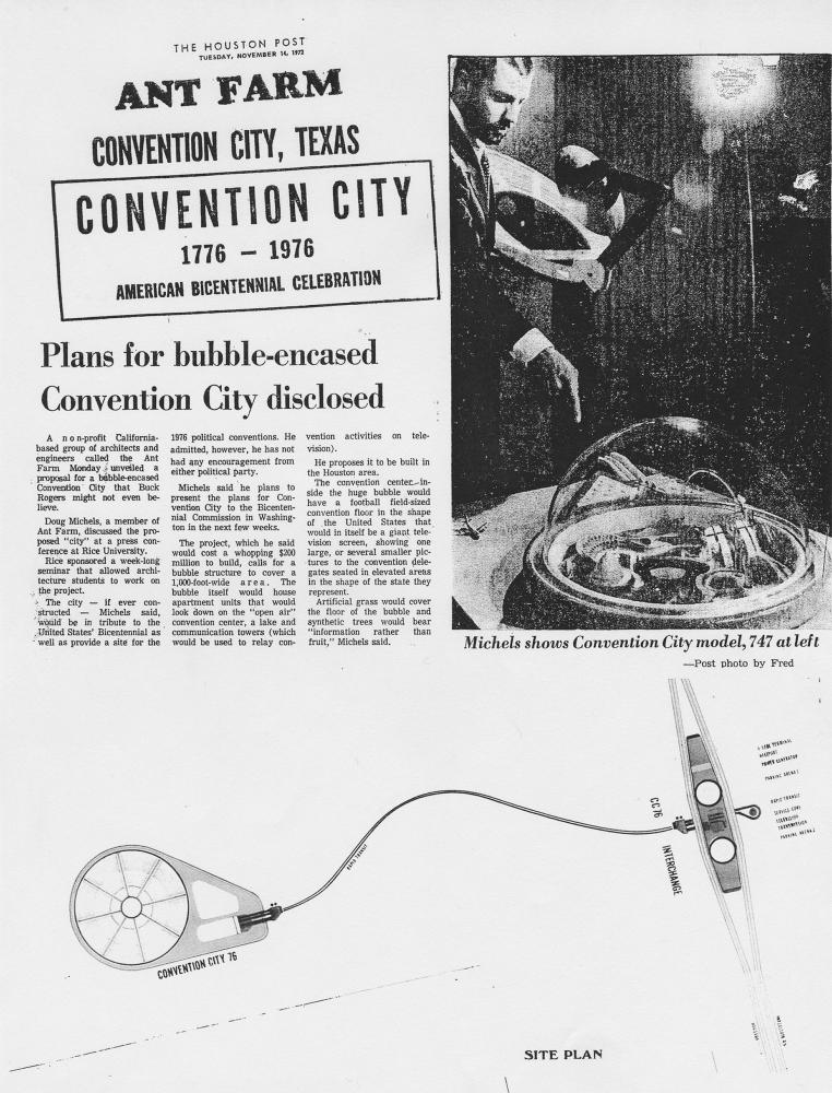 "Convention City" (1972) by Ant Farm. Archival image. Courtesy Chip Lord.