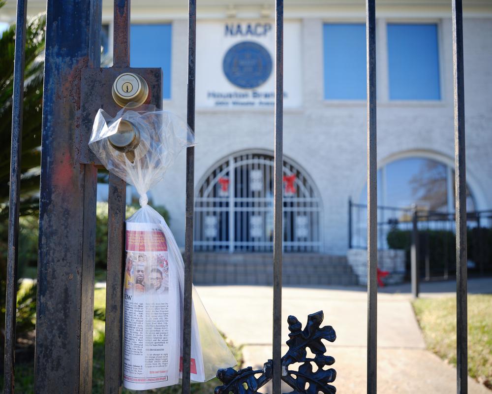 Houston's NAACP branch in the Third Ward. Photo by Leonid Furmansky.