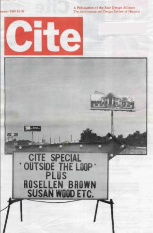 Cite 10 cover shows suburban billboard with sign, Cite special outside the loop plus Rosellen Brown, Susan Wood, Etc.