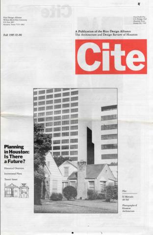 Cite 11 cover showing highrises directly behind modest, one-story houses.