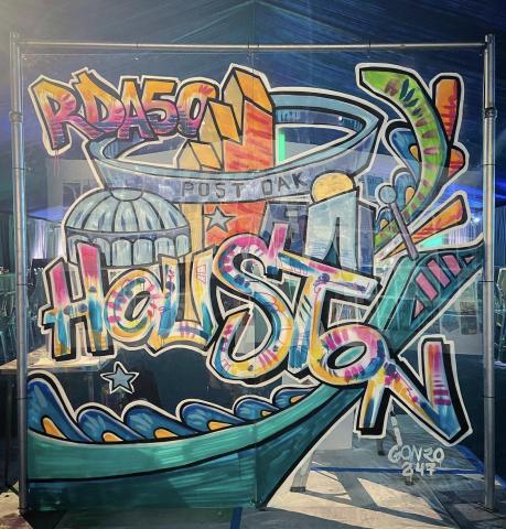 Graffiti Artwork reading "RDA50: Houston"